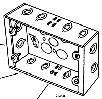 GANG BOXES 2 1/2 DEEP - SPECIFY KNOCKOUTS